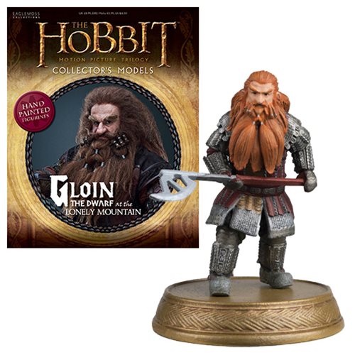 The Hobbit Gloin The Dwarf At Lonely Mountain Figure with Collector Magazine #24